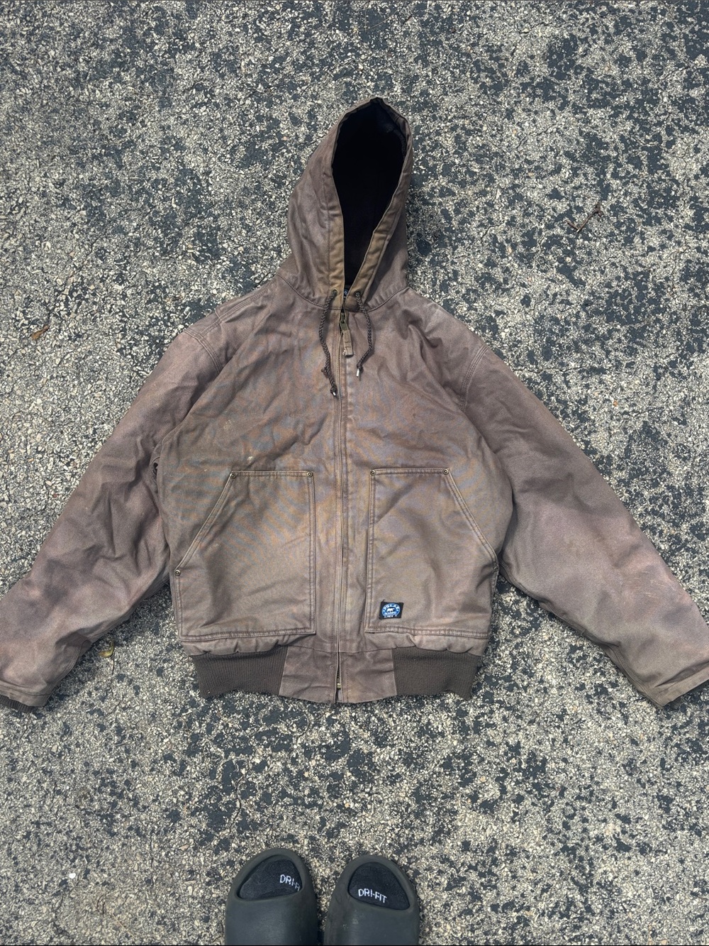 Small/mediumVintage Polar King Mens Medium Brown Canvas Sherpa Lined Hooded Jack